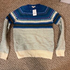 Crewcuts Blue and White Patterned Sweater